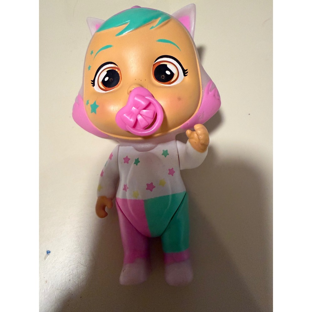 Cry Babies Magic Tears Mini Doll Pink Teal Star Outfit Pacifier IMC Toys 87620IM